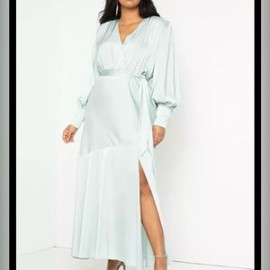 Eloquii Satin Maxi Dress NWOT